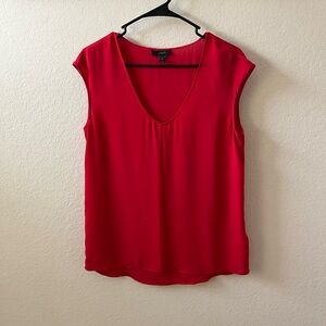 J.Crew Women’s Sleeveless V-Neck Blouse Size 4 Red Top